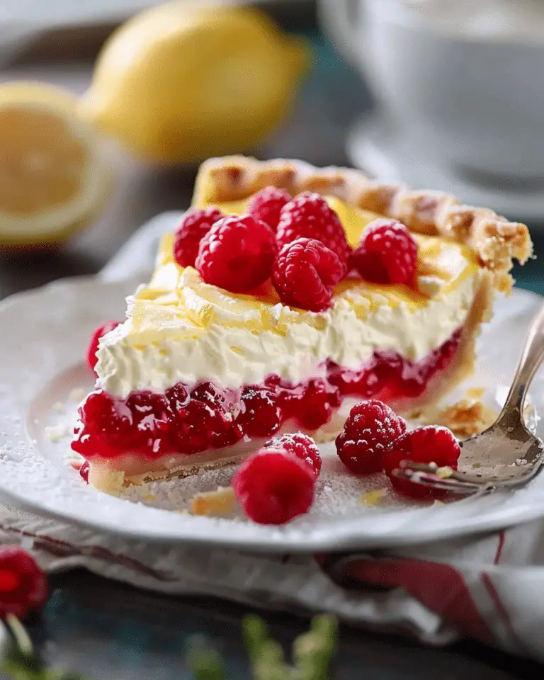 Lemon Raspberry Layered Pie – A Refreshing No-Bake Dessert Delight
