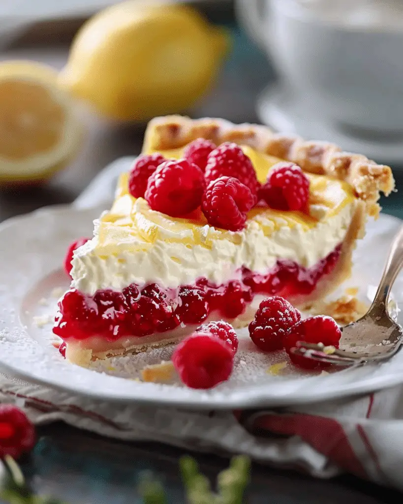 Lemon Raspberry Layered Pie – A Refreshing No-Bake Dessert Delight