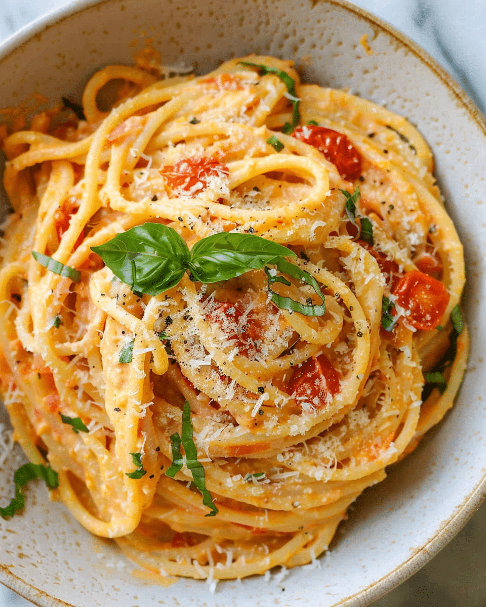 Roasted Tomato and Garlic Ricotta Pasta