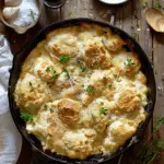 Budget-Friendly Chicken and Dumplings in a Cast Iron Skillet