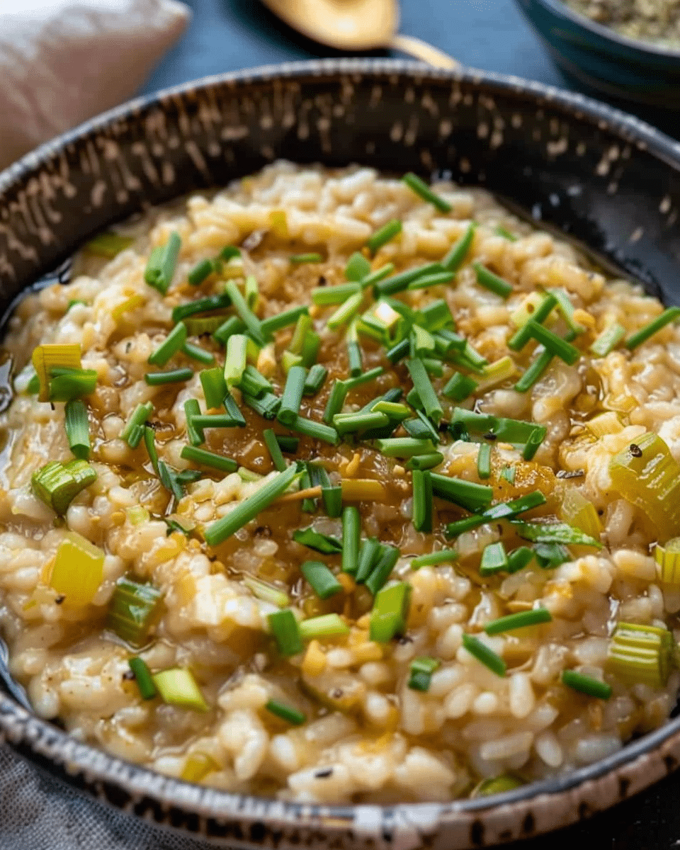 Caramelised Leeks Risotto (Vegan Recipe)