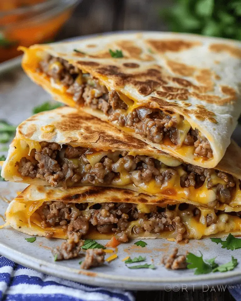 Easy Hamburger Quesadilla – A Quick and Cheesy Fusion Favorite