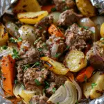 Oven-Baked 5-Ingredient Beef & Onion Foil Packet Dinner
