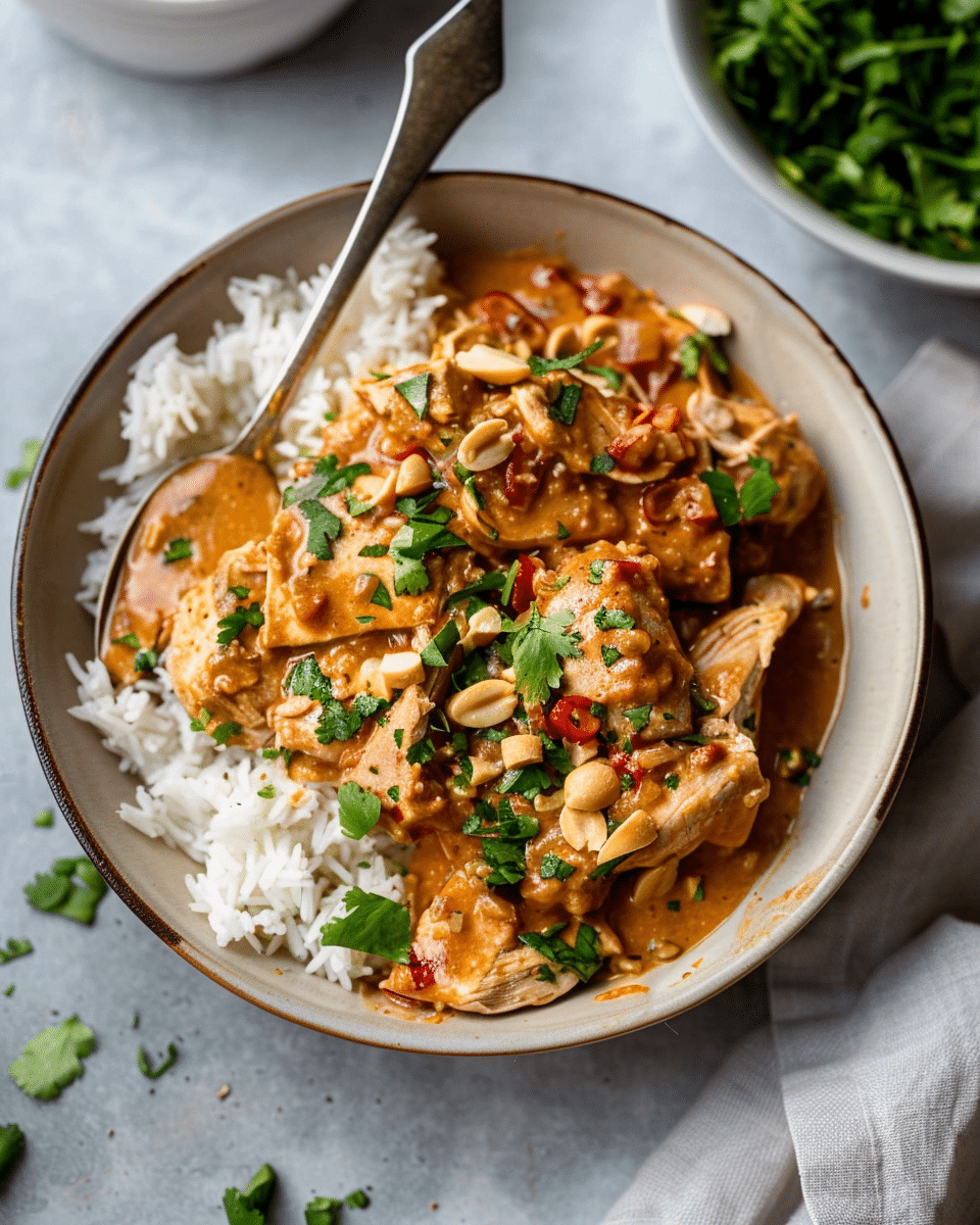 Slow Cooker Peanut Chicken
