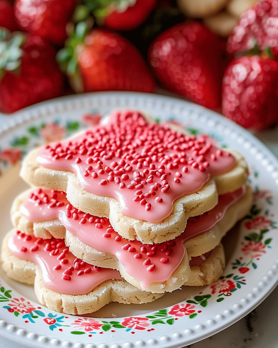 Strawberry Pop Tart Sugar Cookies