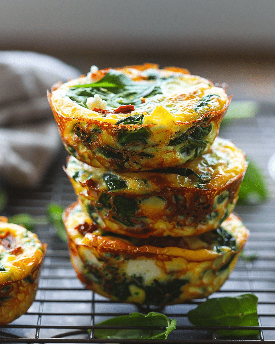 Spinach, Feta, and Sun-Dried Tomato Egg Muffins