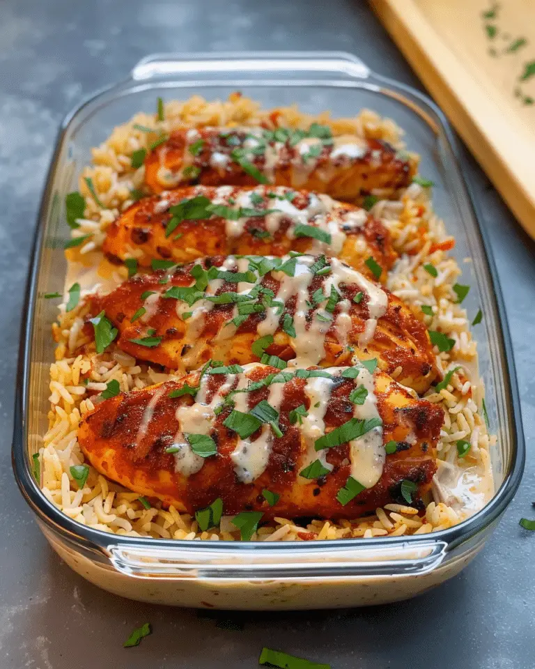 High Protein Creamy Cajun Chicken with Garlic Rice