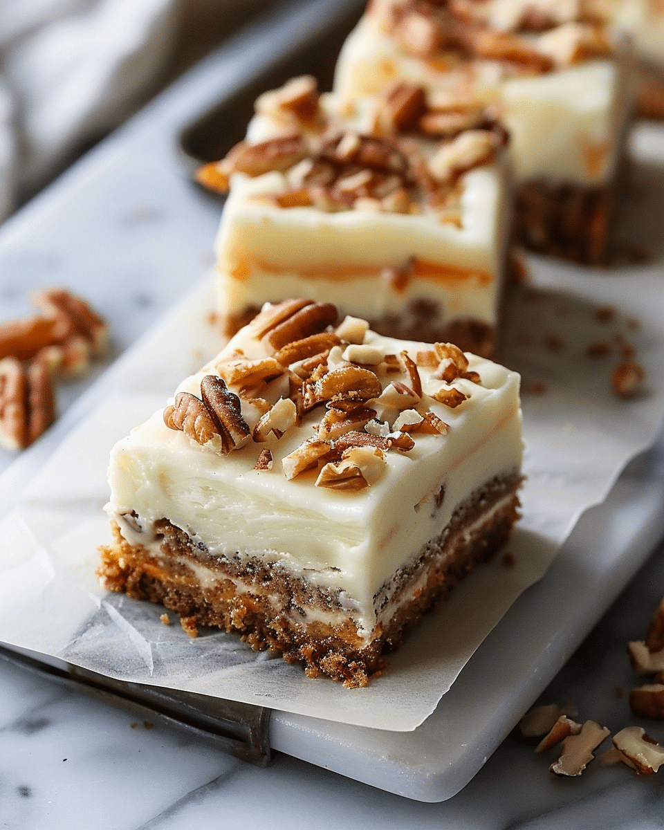 Irresistibly Indulgent Carrot Cake Cream Cheese Bars
