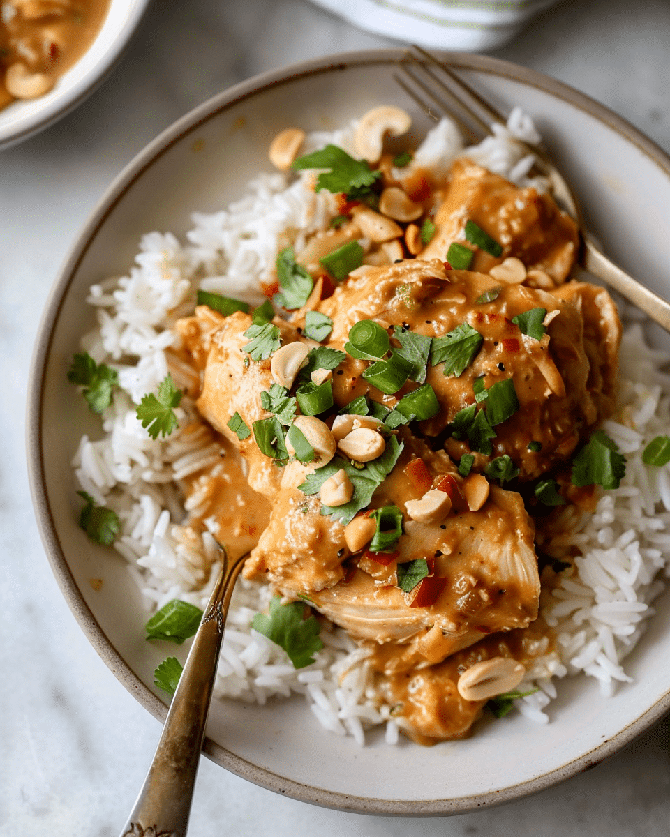 Slow Cooker Peanut Chicken