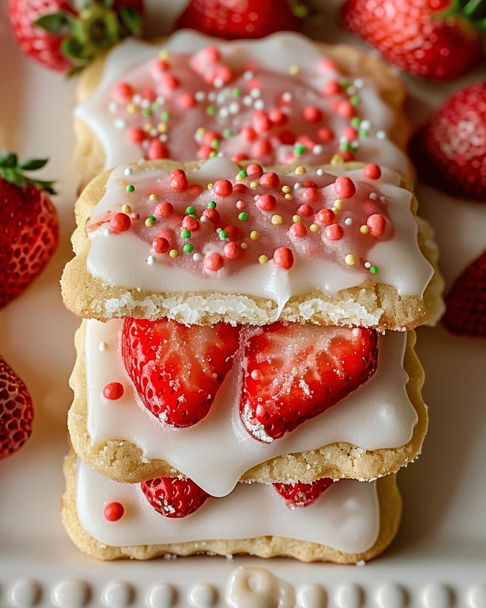 Strawberry Pop Tart Sugar Cookies