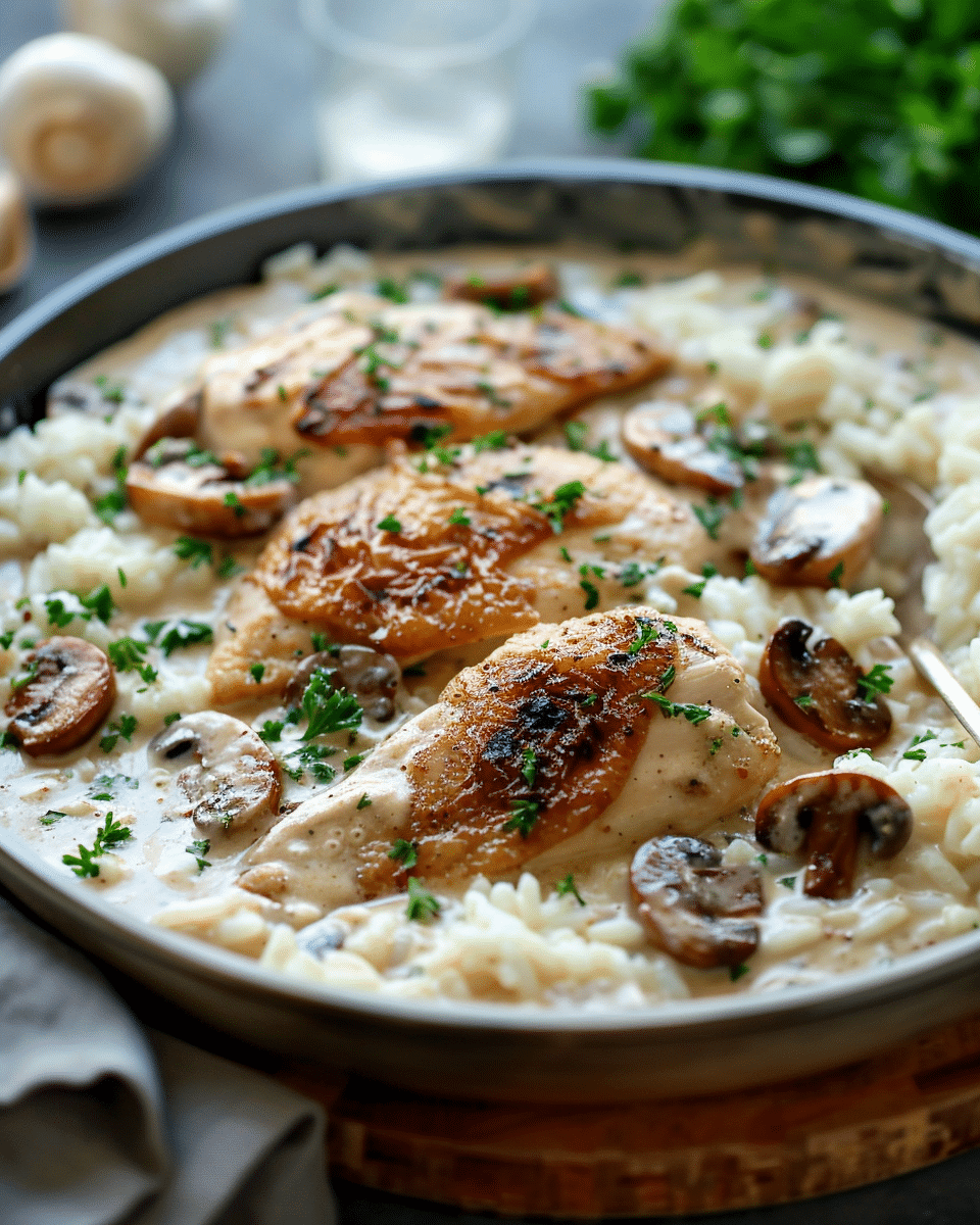 Creamy Smothered Chicken And Rice