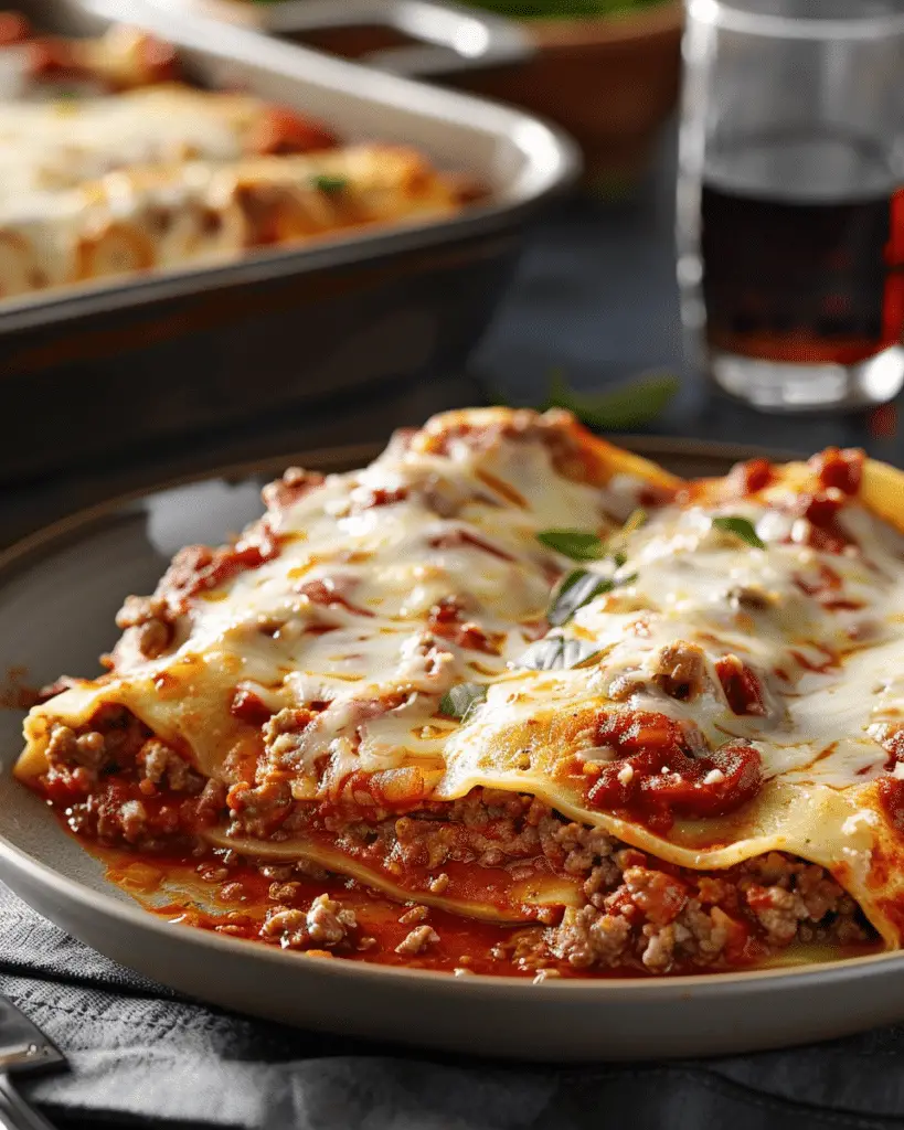 Comforting Stuffed Manicotti Recipe with Easy Meat Sauce