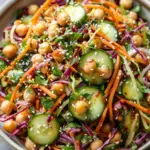 Asian Cucumber And Chickpea Slaw With Sesame Dressing