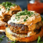 Keto Feta Burgers with Tomato Cream for a Flavor Boost