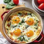 Mediterranean Baked Feta Eggs With Spinach