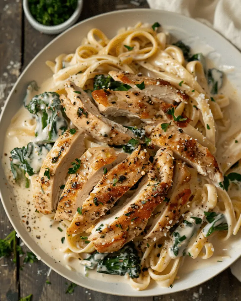 Creamy Chicken Fettuccine Alfredo with Veggies