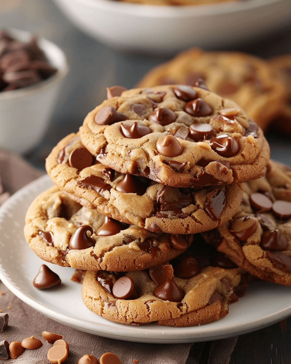 Chocolate Chip Turtle Pudding Cookies