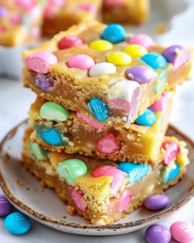 Easter Egg M&M Cake Mix Cookie Bars