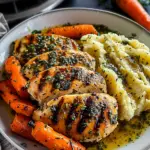 Make Garlic Herb Chicken With Mashed Potatoes And Glazed Carrots Tonight!