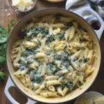 One Pot Spinach and Artichoke Pasta