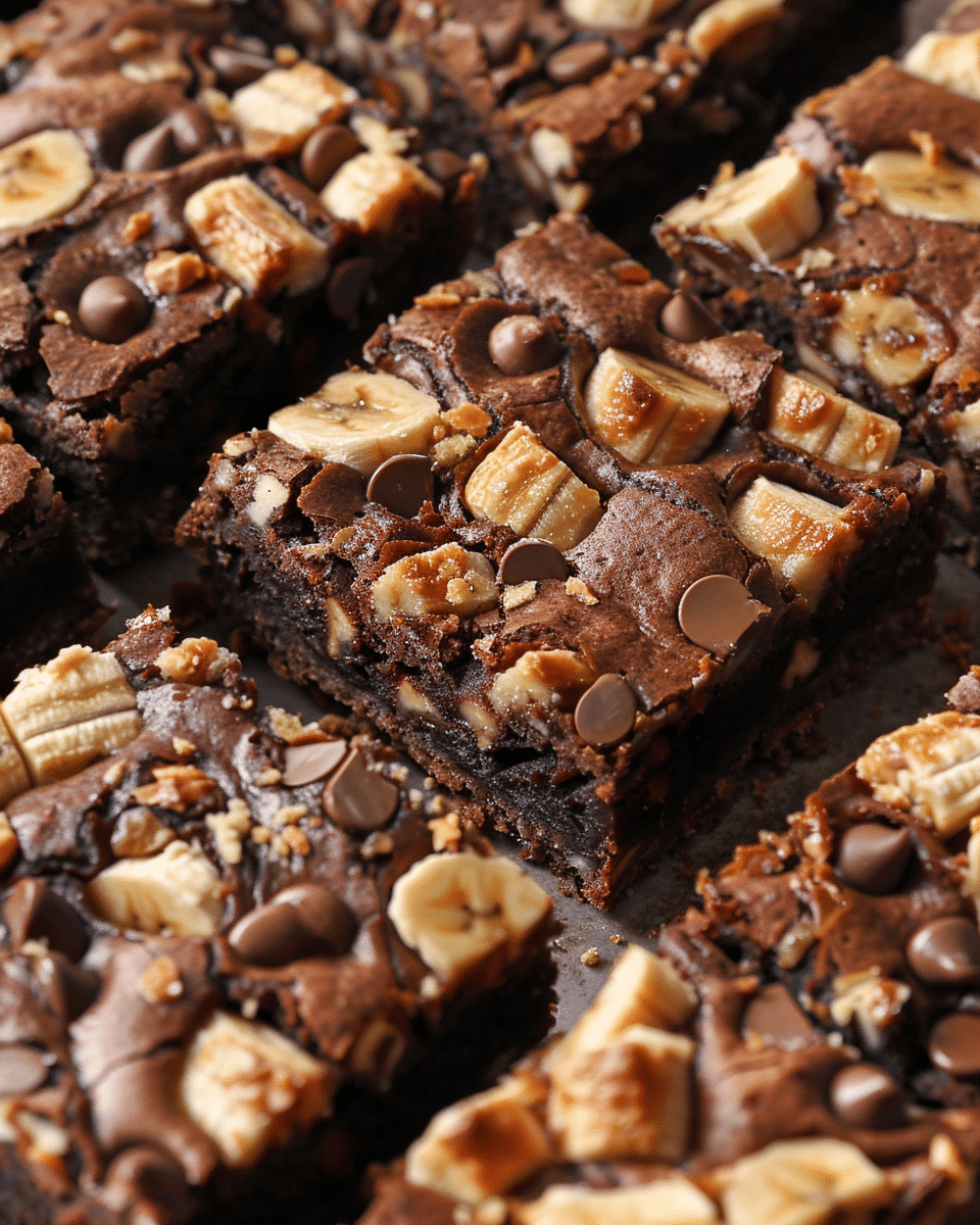 Homemade Banana Bread Brownies