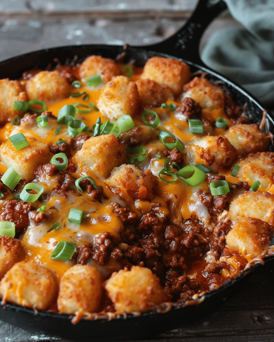 Tater Tot Sloppy Joe Skillet