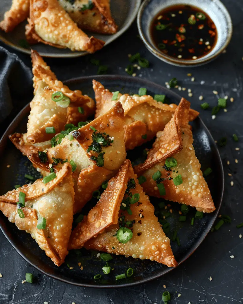 Chile Relleno Wontons with Jalapeño Soy Sauce