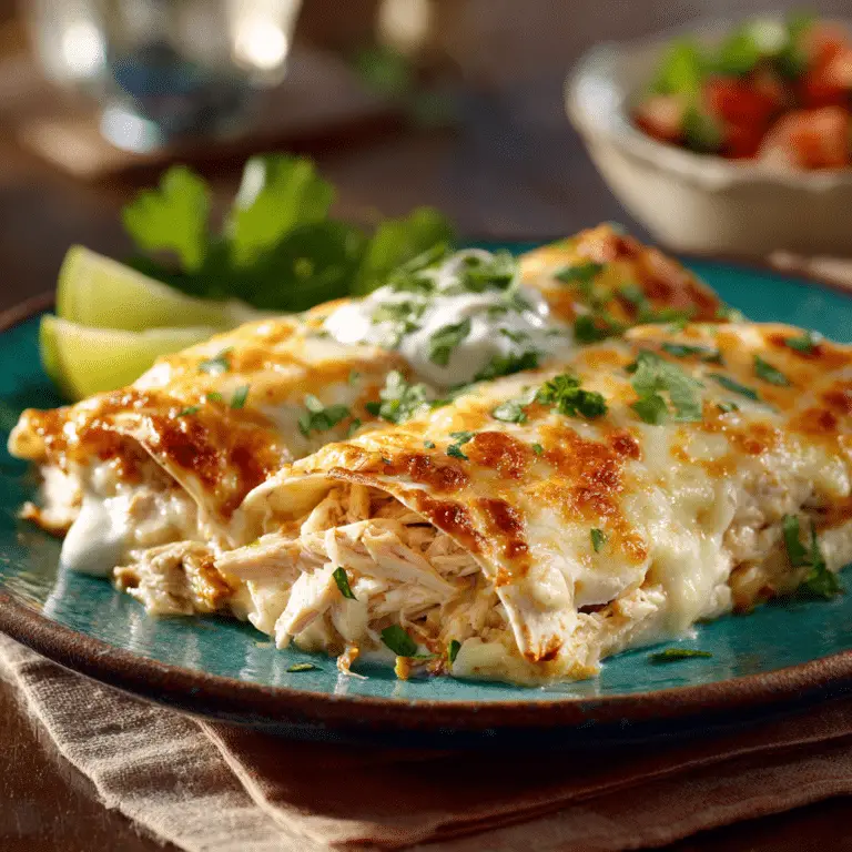 Creamy Chicken & Cheese Enchiladas