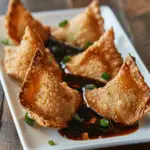 Chile Relleno Wontons with Jalapeño Soy Sauce