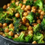 Garlic Broccoli Chickpea Stir Fry