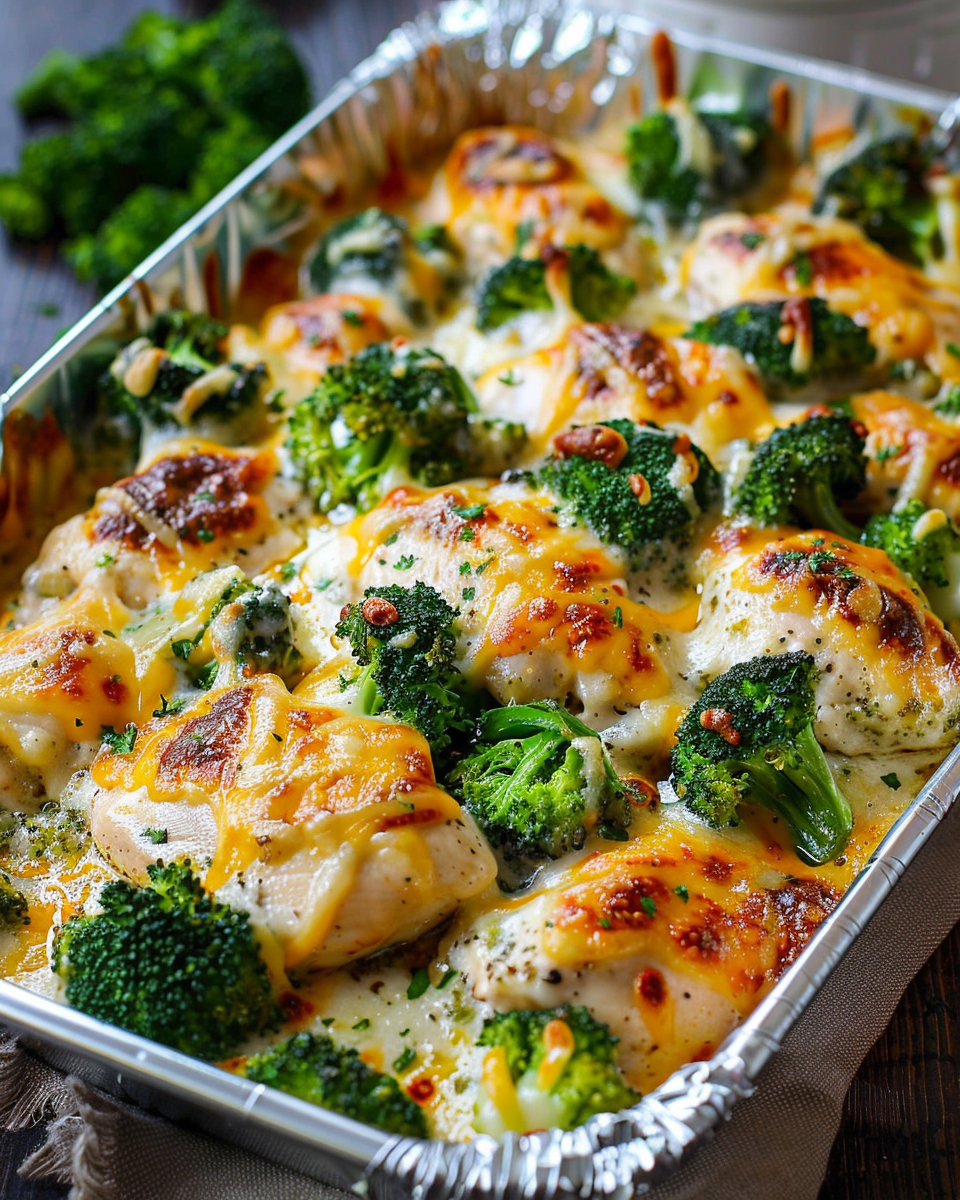 4-Ingredient Cheesy Broccoli And Chicken Bake In Foil