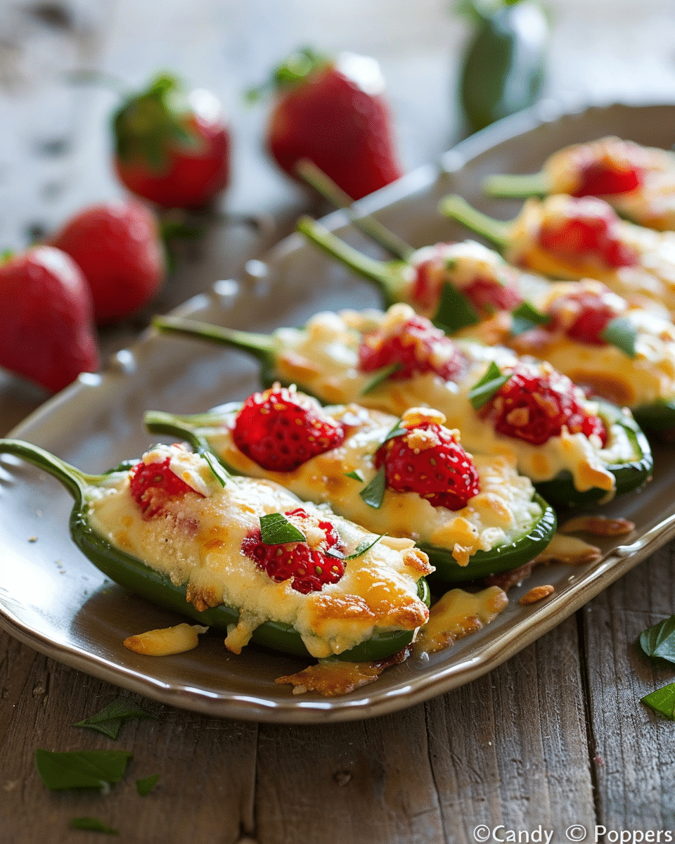 Berry & Brie Stuffed Jalapeño “Candy Poppers”