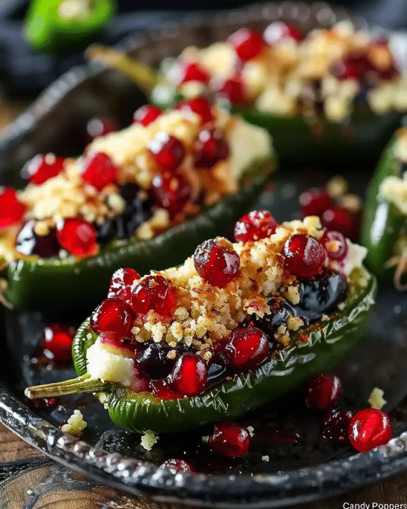 Berry & Brie Stuffed Jalapeño “Candy Poppers”