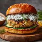 Juicy Greek Chicken Burgers with Tzatziki Bliss