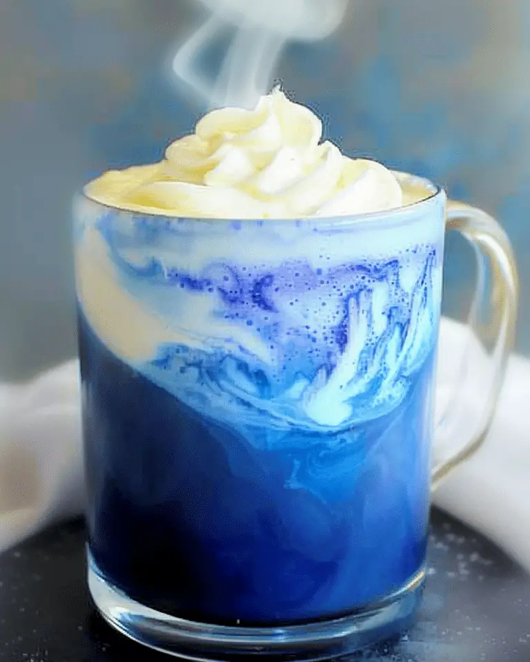 Blue tea latte