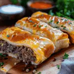 Easy Garlic Butter Beef Cheeseburger Rollups