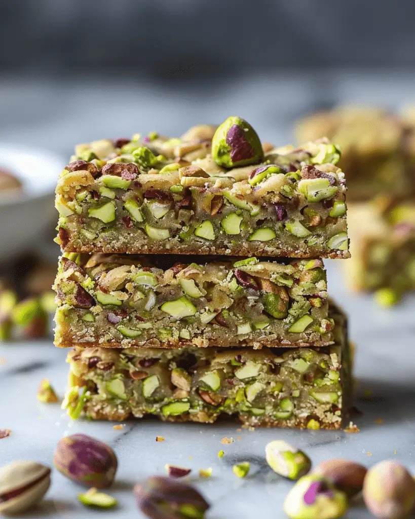 Pistachio Dream Cookie Bars