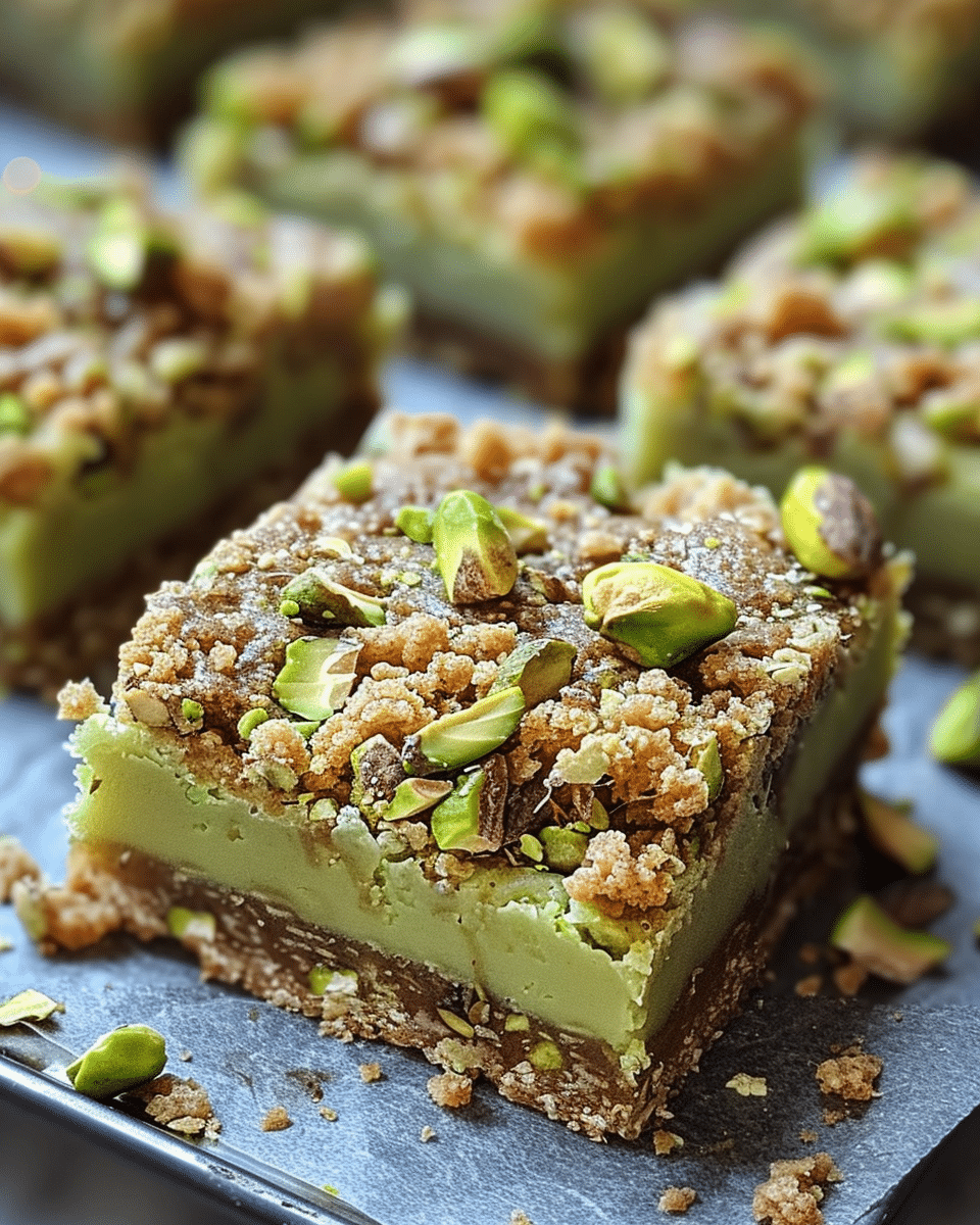 Pistachio Dream Cookie Bars