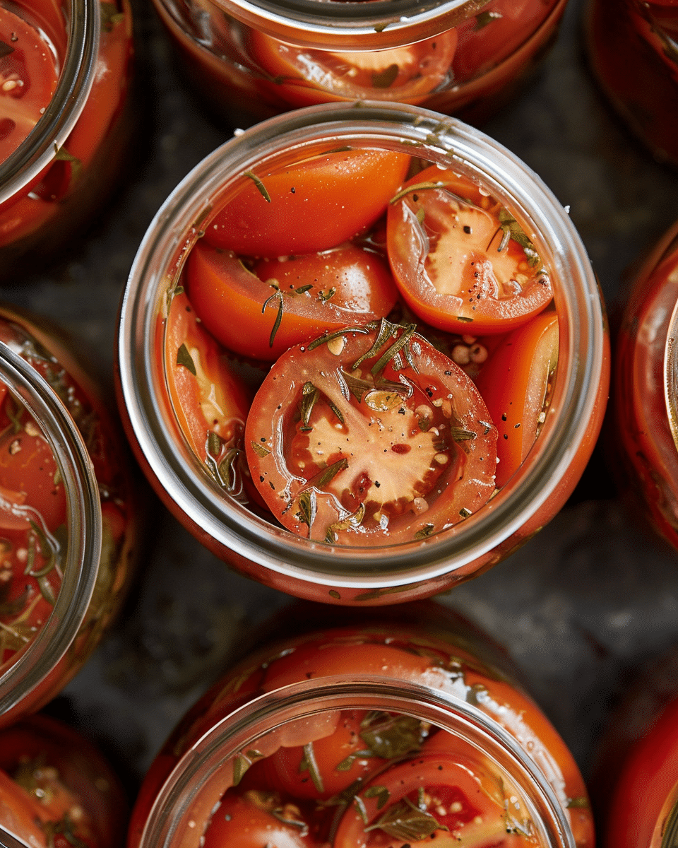 Marinated tomatoes