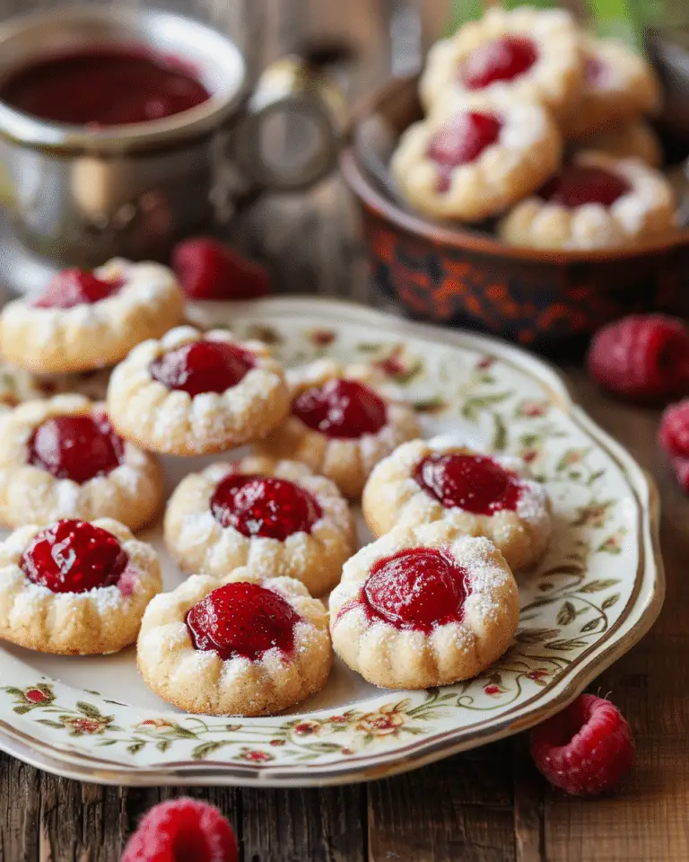 Gluten Free Raspberry Thumbprint Cookies