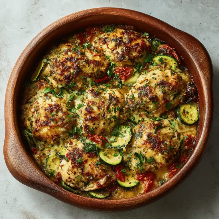 Mediterranean Chicken Zucchini Bake – Healthy, Flavorful & Easy!