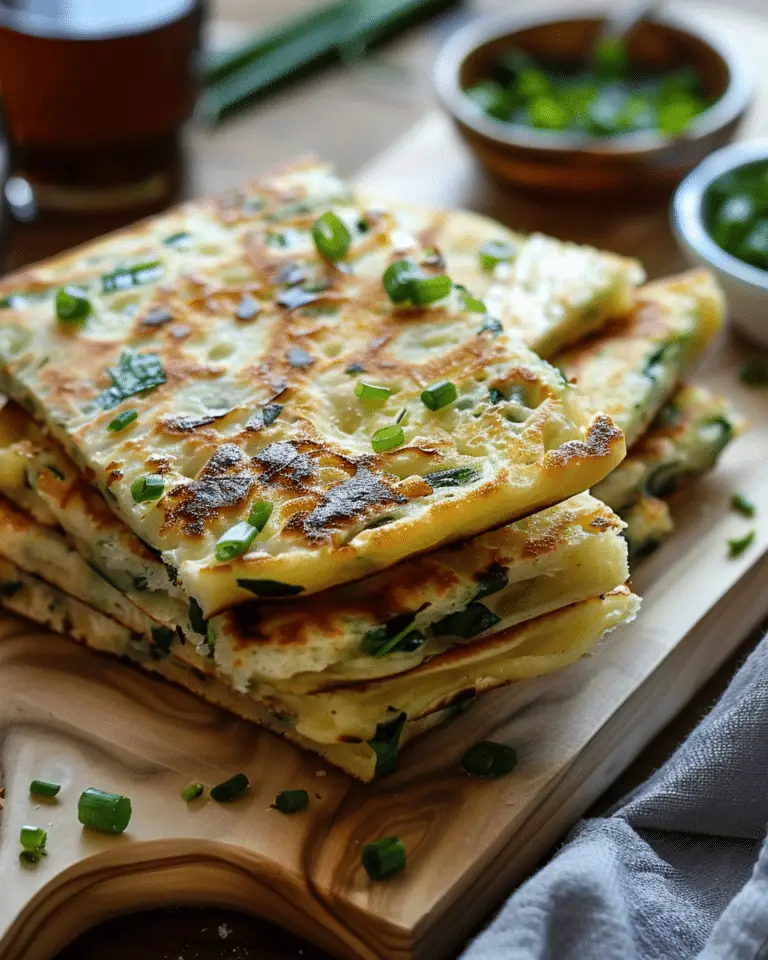 Crispy flaky scallion pancakes from scratch