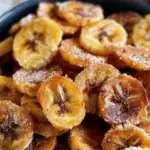 Cinnamon-sugar air fryer banana chips