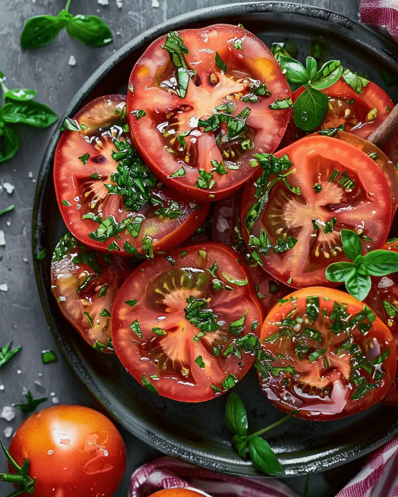 Marinated tomatoes