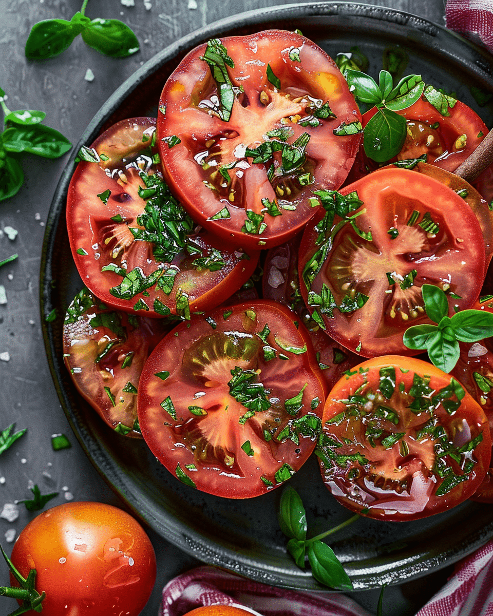 Marinated tomatoes
