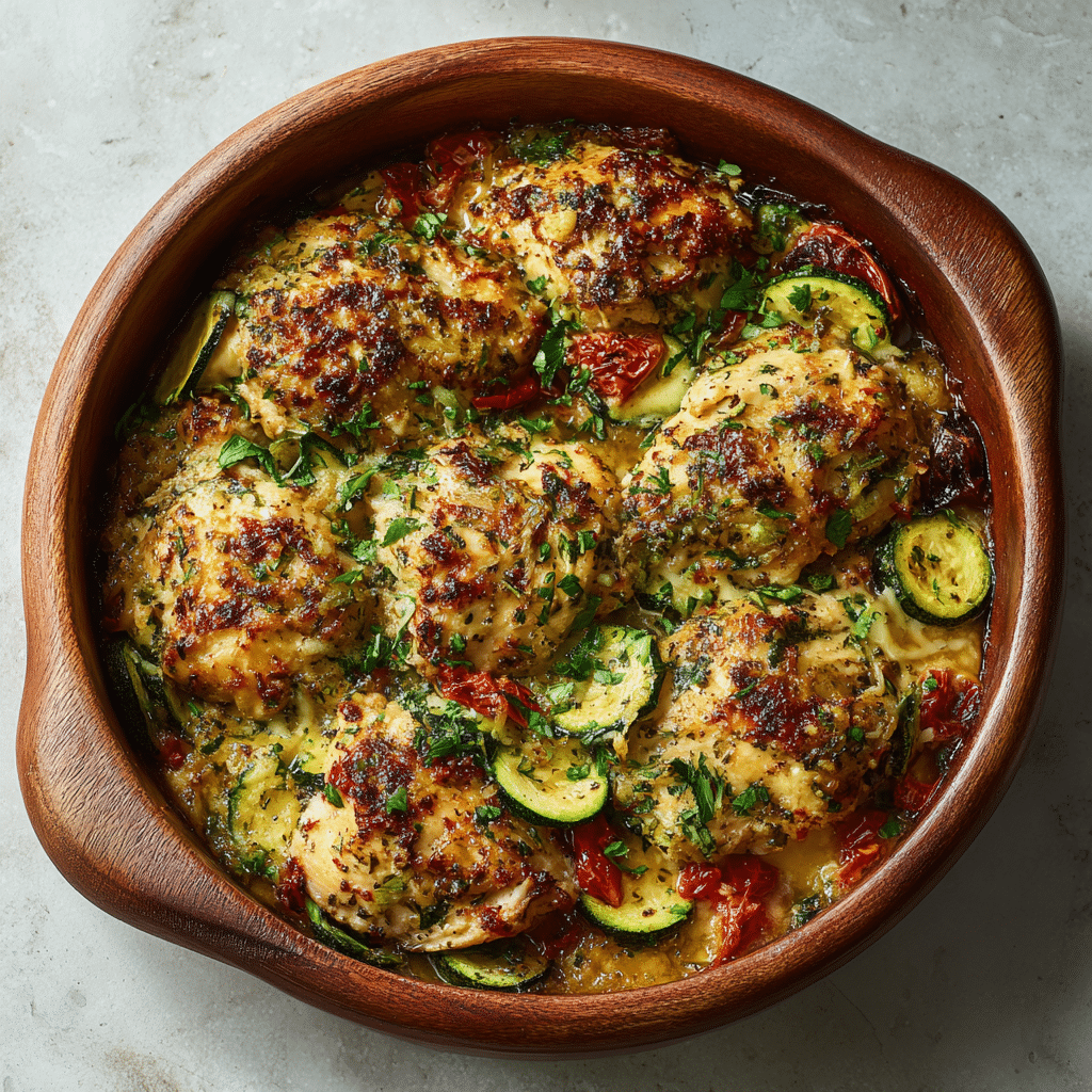Mediterranean Chicken Zucchini Bake – Healthy, Flavorful & Easy!