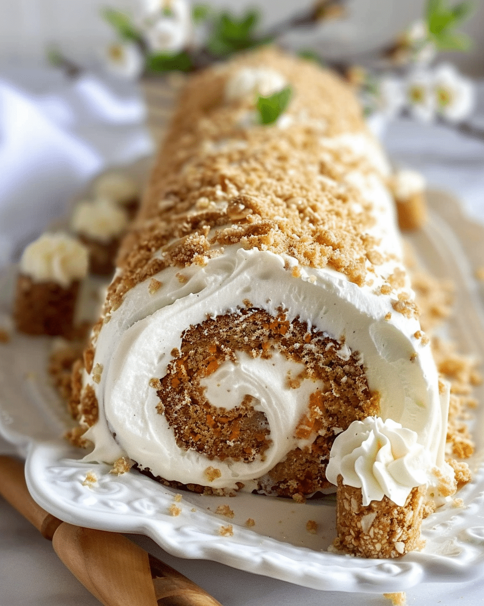 Easter Carrot Cake Roll