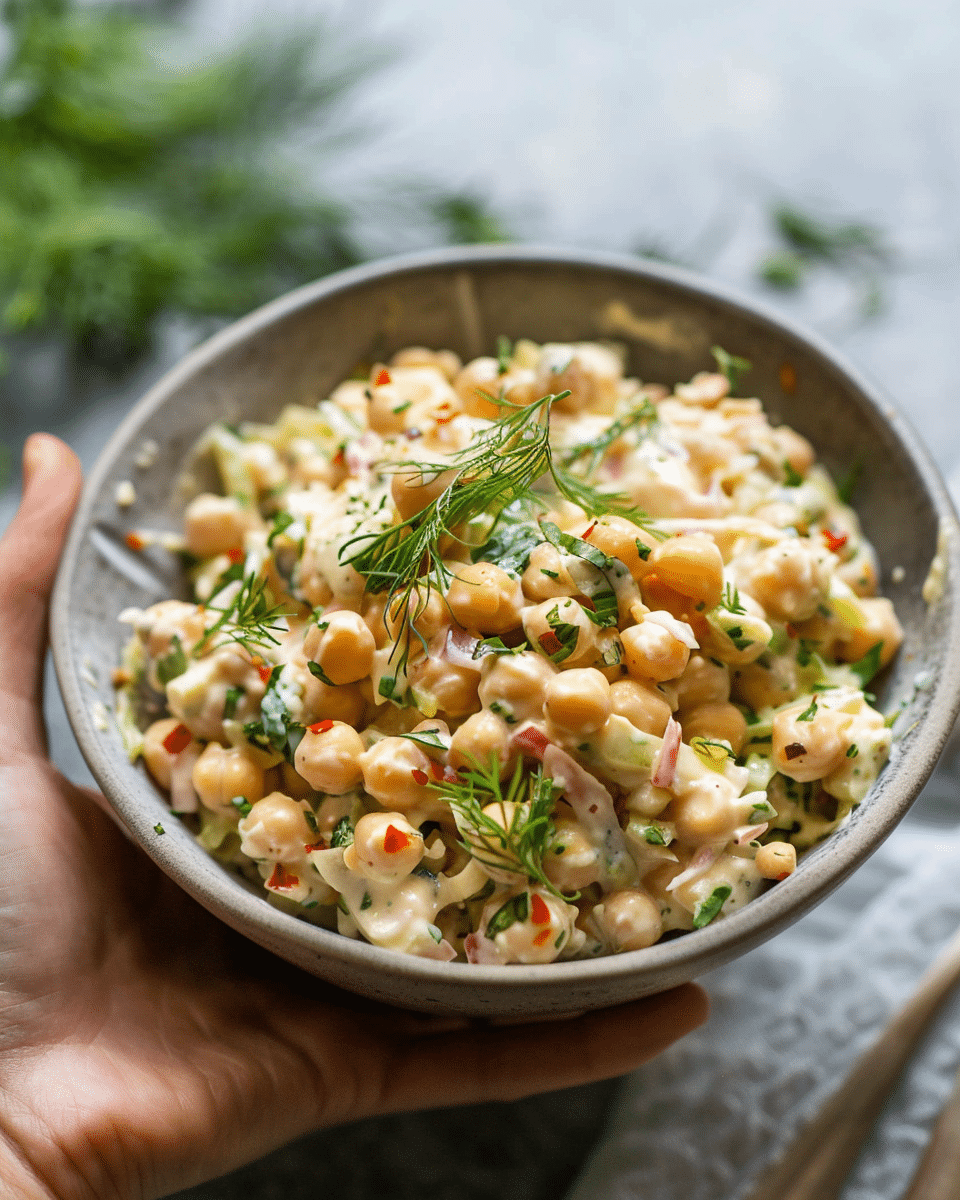 Chickpea & Cucumber Salad With Creamy Yogurt Dressing
