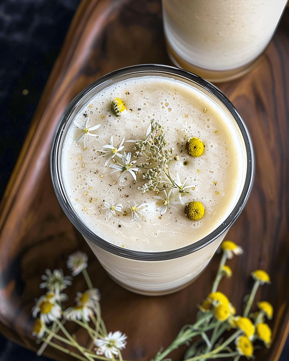 Banana chamomile tea smoothie