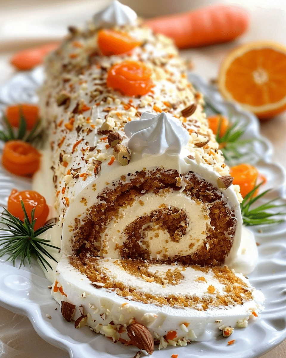 Easter Carrot Cake Roll